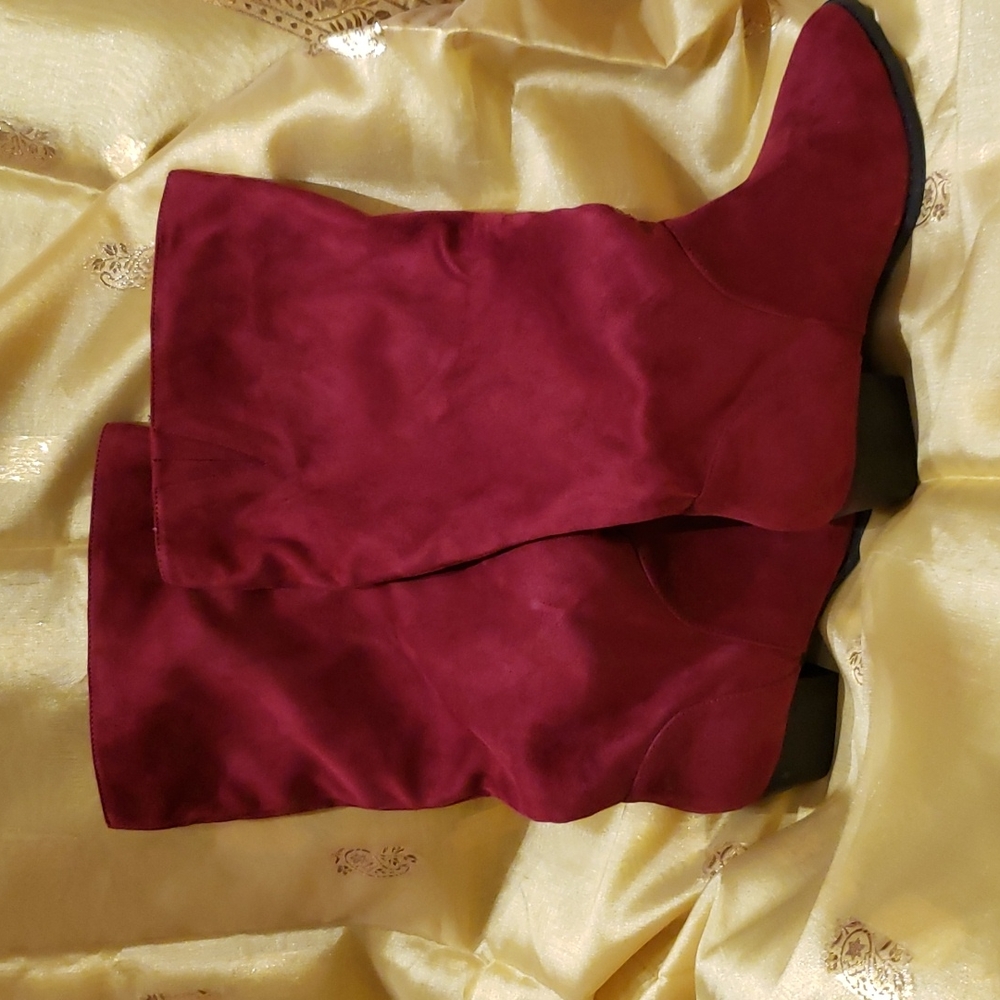 Felicity Deep Red calf boots - Picture 2 of 7